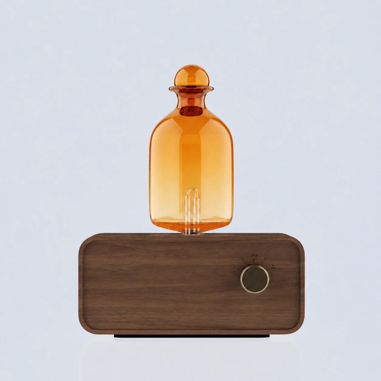 Home Fragrance Oud - Amber Glass Nebulizing Diffuser Vintage Wood