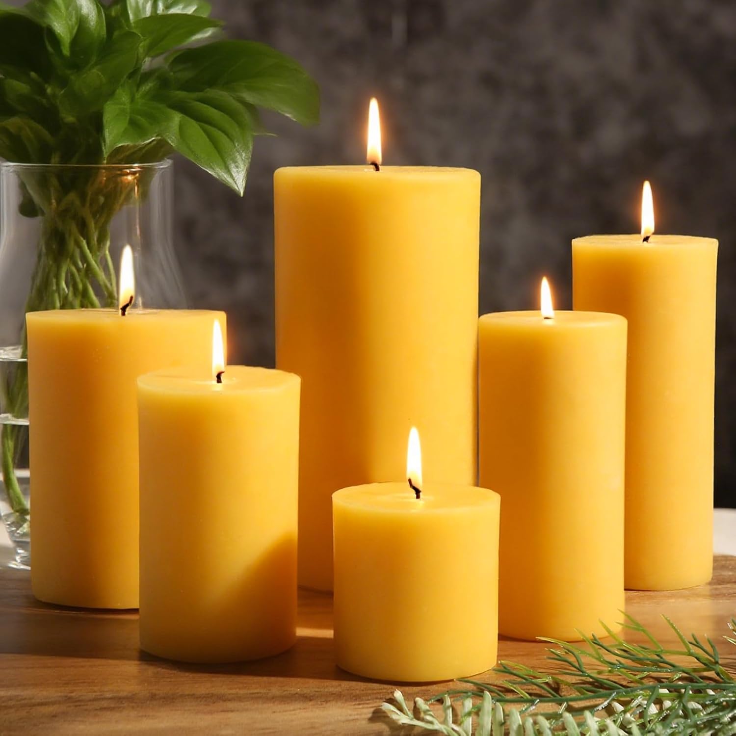 Beeswax Candles Set of 6, Non  - đánh giá và giá Home Fragrance Non Toxic