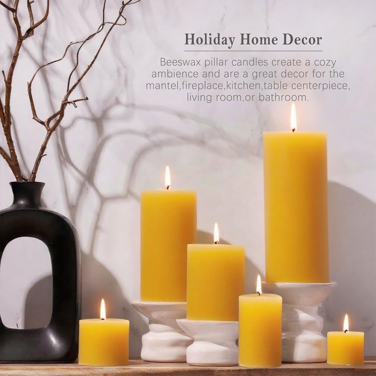 Beeswax Candles Set of 6, Non  - đánh giá và giá Home Fragrance Non Toxic